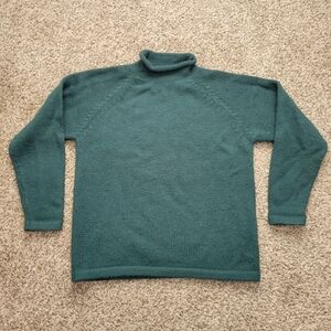 Vintage Gap Rollneck Sweater 100% Wool Green Medium NWT